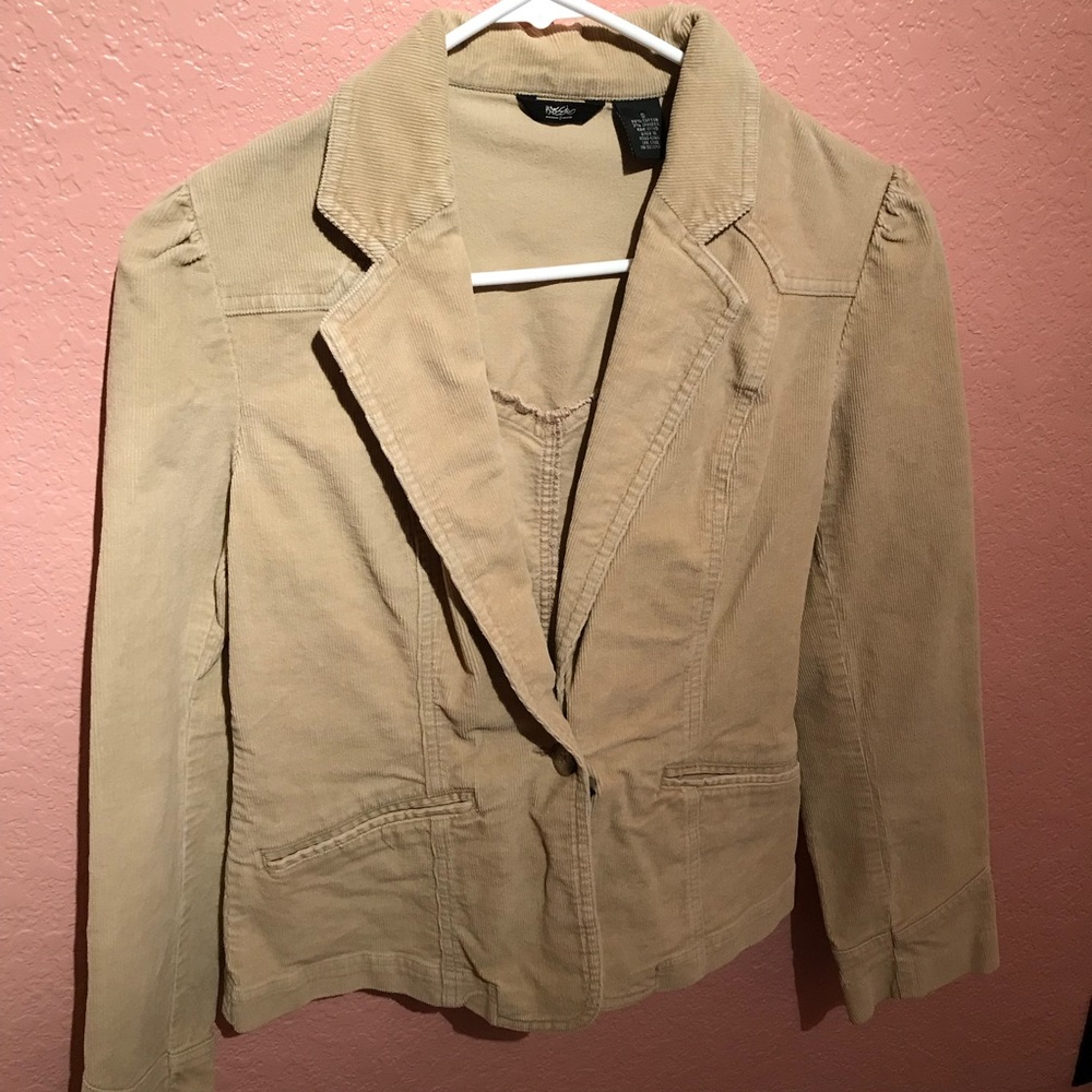 tan corduroy blazer